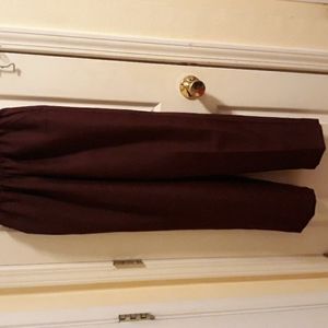 Wine elastic waist slacks size 10 petite